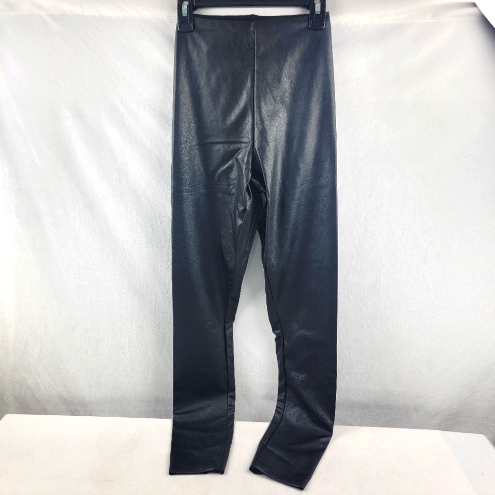 NWT 98 Degree by reflex high rise pleather leggings in‎ black Size XS